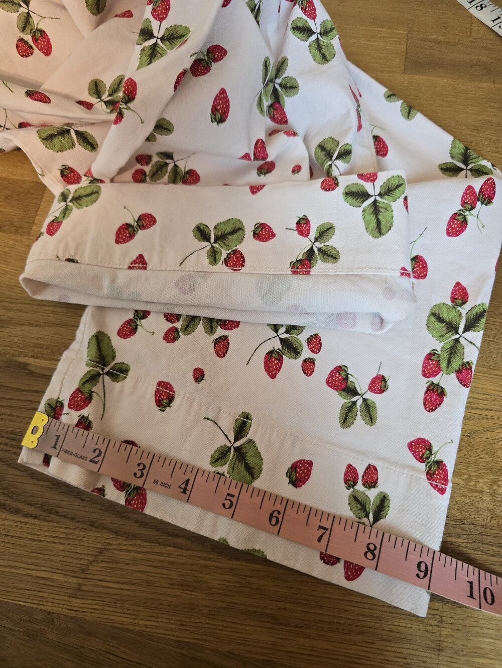 Maeve Colette Crop Wide Leg Linen Blend Pants Strawberry Print Size 25 - Picture 13 of 13